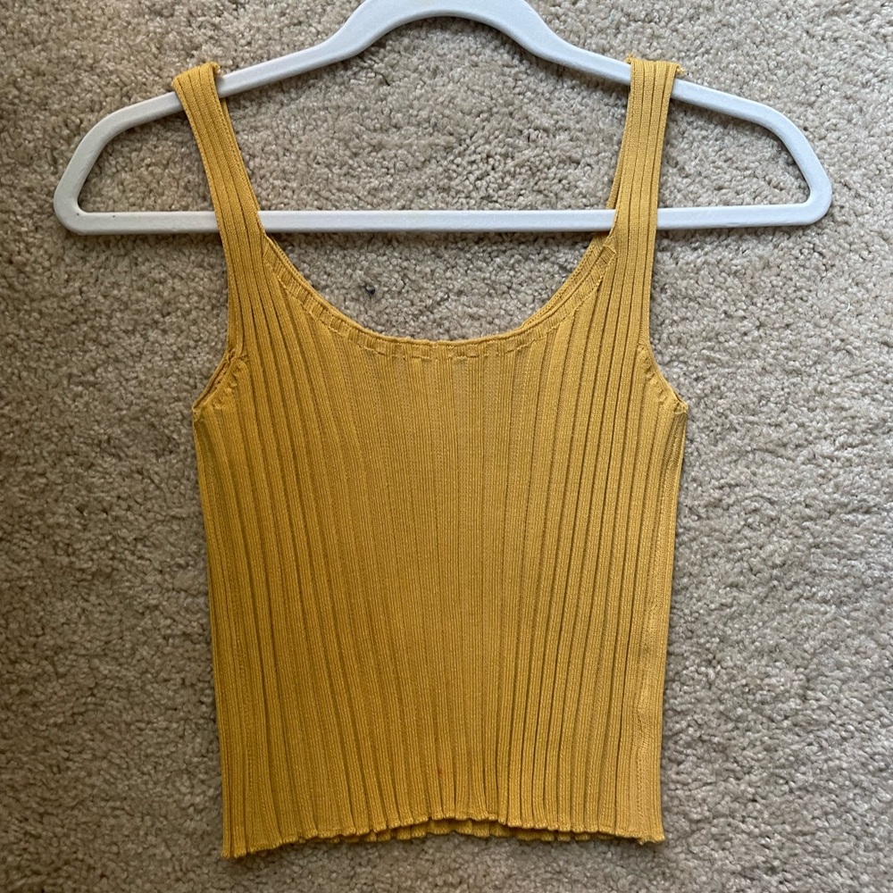yellow crop top